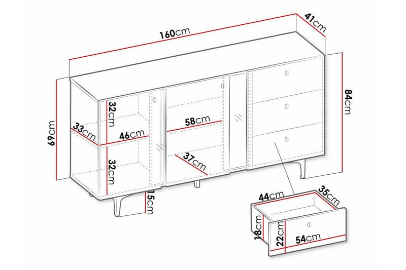 Barnskåp Rathmore 160x84 cm - Grön - Möbler - Barnmöbler - Förvaring barnrum - Skåp barnrum