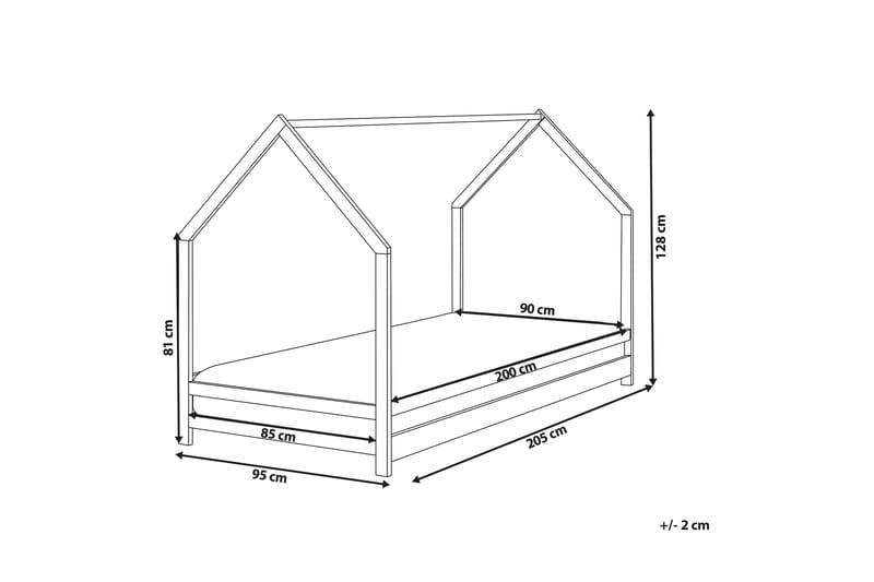 Farrah Juniorsäng 90x200 cm - Rosa - Möbler - Barnmöbler - Barnsäng & juniorsäng