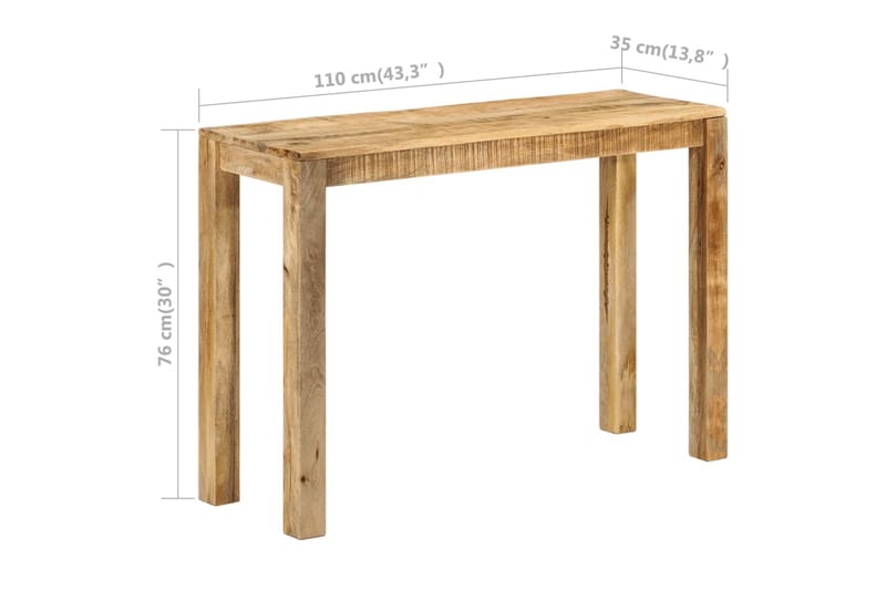 Avlastningsbord 110x35x76 cm grovt mangoträ - Brun - Möbler - Bord & matgrupp - Avlastningsbord & sidobord - Konsolbord & hallbord