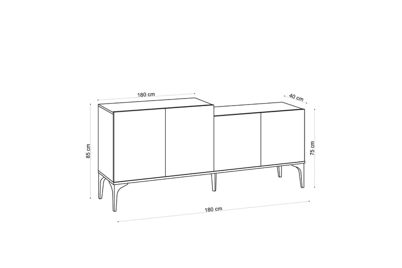 Avlastningsbord Caxitepex 180 cm - Natur - Möbler - Bord & matgrupp - Avlastningsbord & sidobord - Konsolbord & hallbord