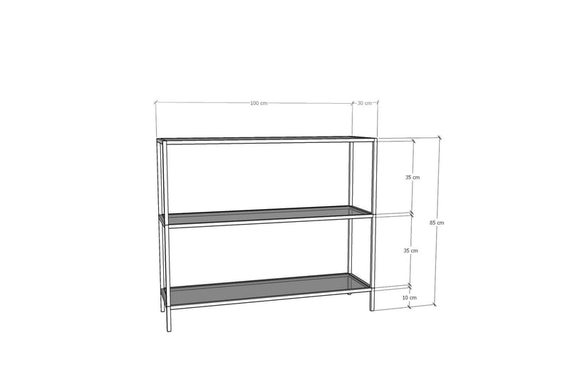 Avlastningsbord Manwoody 100 cm - Svart - Möbler - Bord & matgrupp - Avlastningsbord & sidobord - Konsolbord & hallbord