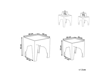 Bakari Satsbord 40 cm - Vit - Möbler - Bord & matgrupp - Avlastningsbord & sidobord - Satsbord