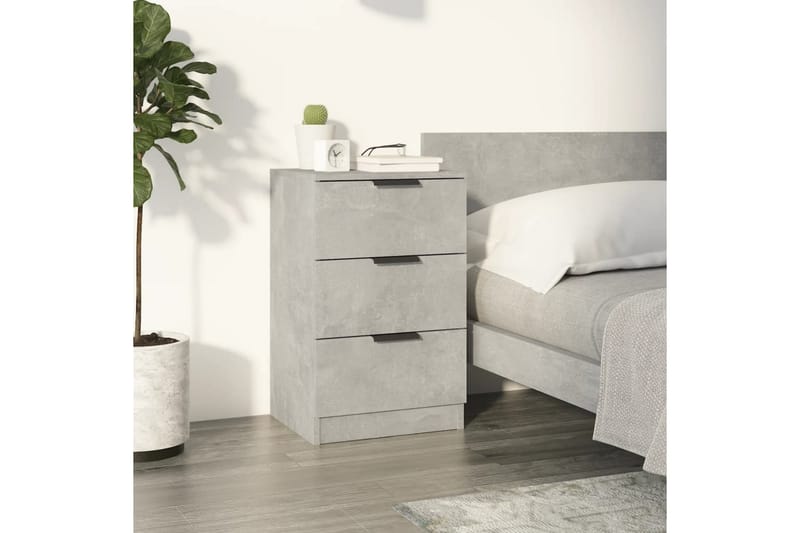 beBasic Sängbord betonggrå 40x36x65 cm - Grey - Möbler - Bord & matgrupp - Avlastningsbord & sidobord - Sängbord & nattduksbord