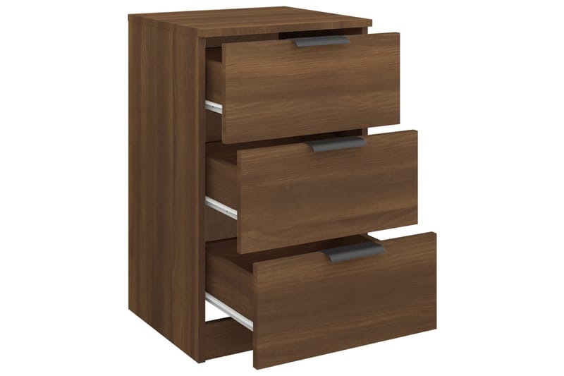 beBasic Sängbord brun ek 40x36x65 cm - Brown - Möbler - Bord & matgrupp - Avlastningsbord & sidobord - Sängbord & nattduksbord