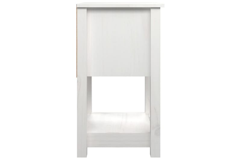 beBasic Sängbord vit 40x35x61,5 cm massiv furu - Möbler - Bord & matgrupp - Avlastningsbord & sidobord - Sängbord & nattduksbord