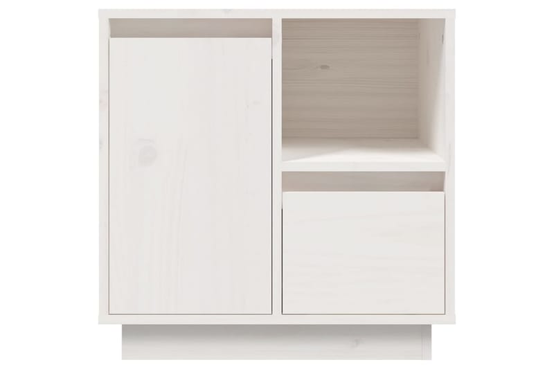 beBasic Sängbord vit 50x34x50cm massiv furu - White - Möbler - Bord & matgrupp - Avlastningsbord & sidobord - Sängbord & nattduksbord