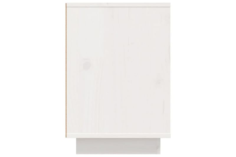 beBasic Sängbord vit 50x34x50cm massiv furu - White - Möbler - Bord & matgrupp - Avlastningsbord & sidobord - Sängbord & nattduksbord