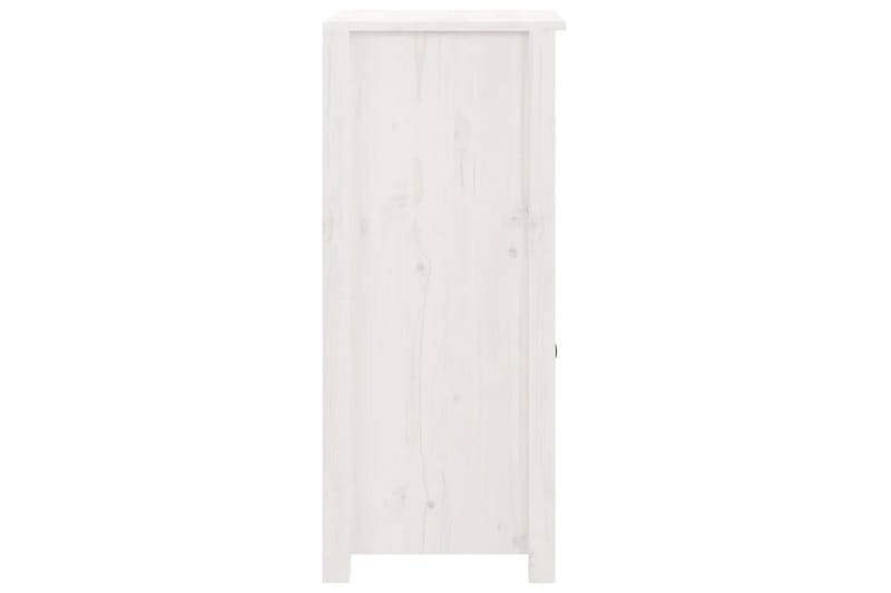 beBasic Skåp 2 st 40x35x80 cm massiv furu - White - Lampbord & sidobord - Brickbord & småbord