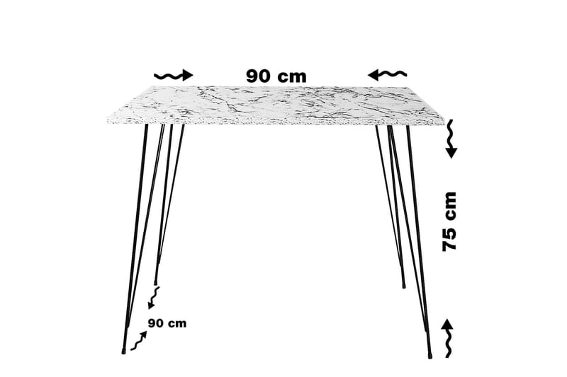 Bord Alaxander 90 cm - Svart|Vit - Möbler - Bord & matgrupp - Avlastningsbord & sidobord