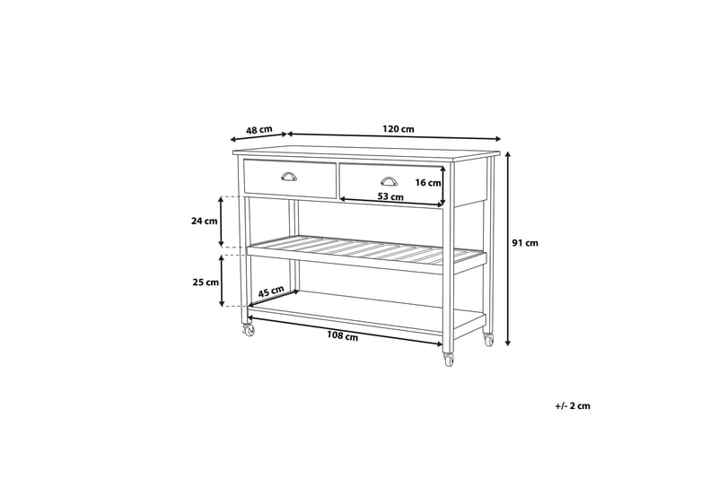 Serveringsbord Pulcifer 120 cm - Svart - Möbler - Bord & matgrupp - Avlastningsbord & sidobord - Brickbord & småbord