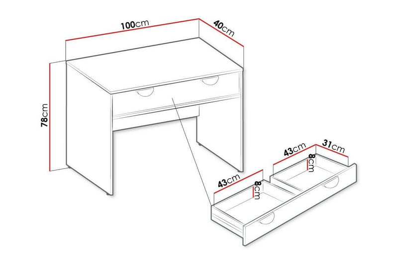 Sidobord Kintore 100 cm - Svart - Möbler - Bord & matgrupp - Avlastningsbord & sidobord - Brickbord & småbord