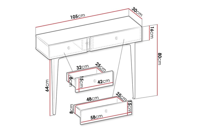 Sidobord Rathmore 105 cm - Grön - Möbler - Bord & matgrupp - Avlastningsbord & sidobord - Brickbord & småbord