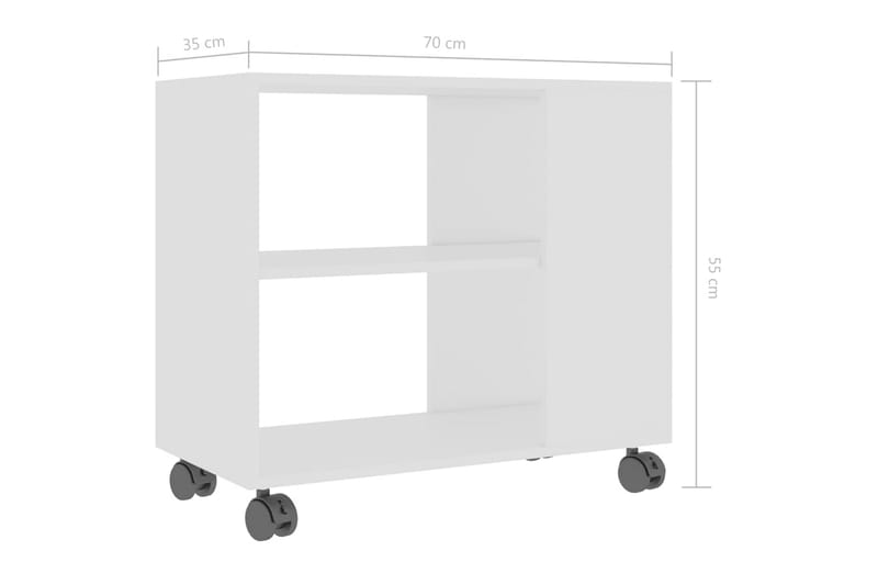 Sidobord vit 70x35x55 cm spånskiva - Vit - Möbler - Bord & matgrupp - Avlastningsbord & sidobord - Brickbord & småbord