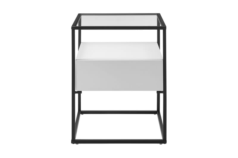 Sidobord Pitlik 43 cm - Vit - Klaffbord & hopfällbart bord - Marmorbord - Lampbord & sidobord - Brickbord & småbord