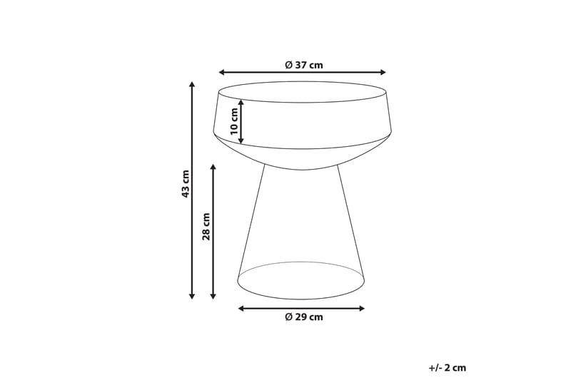 Dytto Sidobord 37 cm - Transparent - Möbler - Bord & matgrupp - Avlastningsbord & sidobord - Lampbord & sidobord