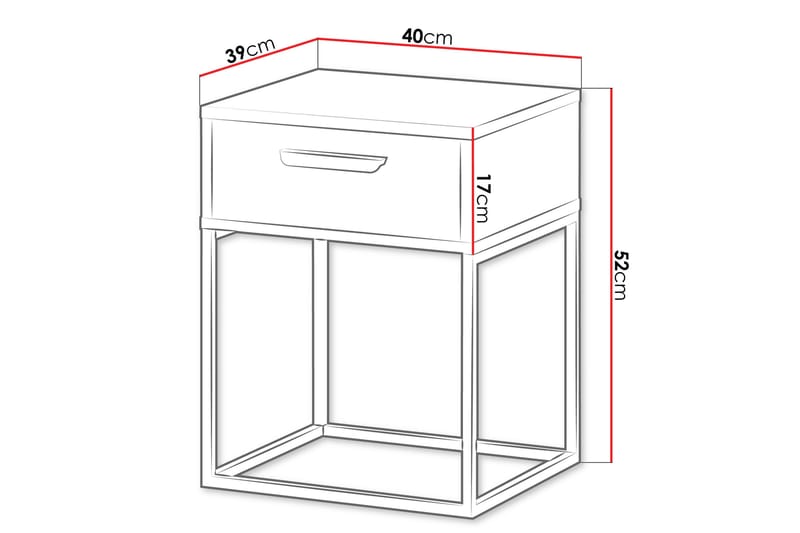 Elliott Sängbord 40 cm - Brun - Möbler - Bord & matgrupp - Avlastningsbord & sidobord - Sängbord & nattduksbord