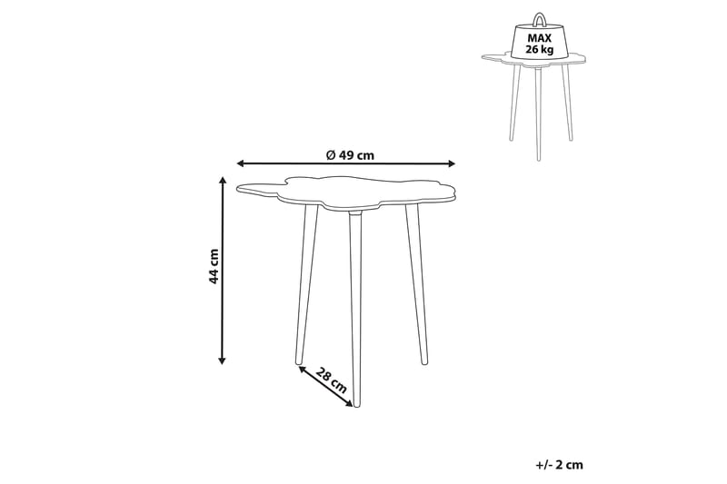 Emmanuel Sidobord 49 cm - Guld - Möbler - Bord & matgrupp - Avlastningsbord & sidobord - Lampbord & sidobord