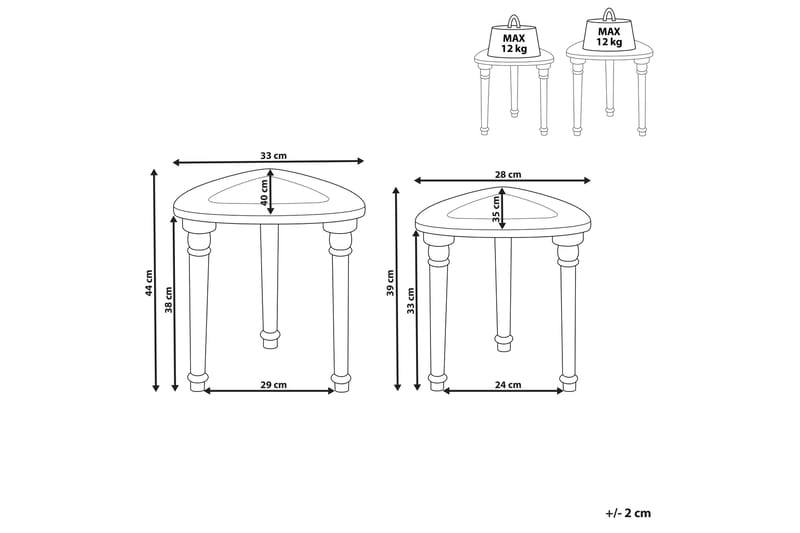 Gates Satsbord 33 cm - Ljust trä - Möbler - Bord & matgrupp - Avlastningsbord & sidobord - Satsbord