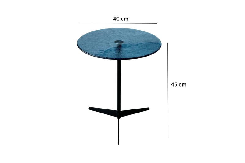 Giada Sidobord 40 cm - Svart/Blå - Möbler - Bord & matgrupp - Avlastningsbord & sidobord - Lampbord & sidobord