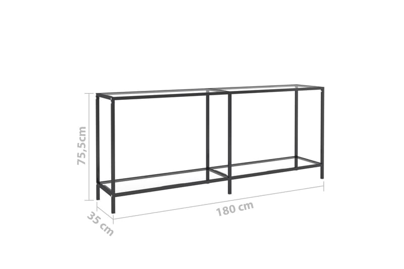 Konsolbord transparent 180x35x75,5 cm härdat glas - Transparent - Möbler - Bord & matgrupp - Avlastningsbord & sidobord - Konsolbord & hallbord