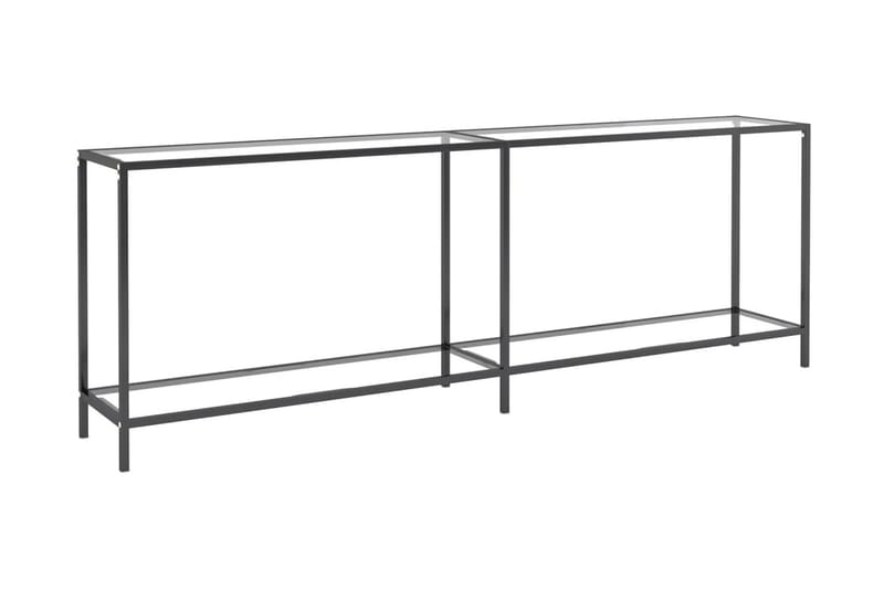 Konsolbord transparent 220x35x75,5 cm härdat glas - Transparent - Möbler - Bord & matgrupp - Avlastningsbord & sidobord - Konsolbord & hallbord