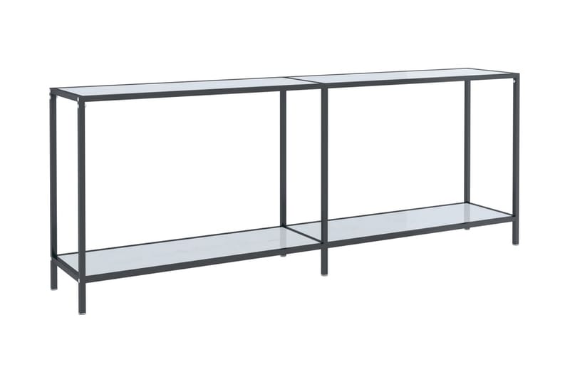 Konsolbord vit 200x35x75,5 cm härdat glas - Vit - Möbler - Bord & matgrupp - Avlastningsbord & sidobord - Konsolbord & hallbord