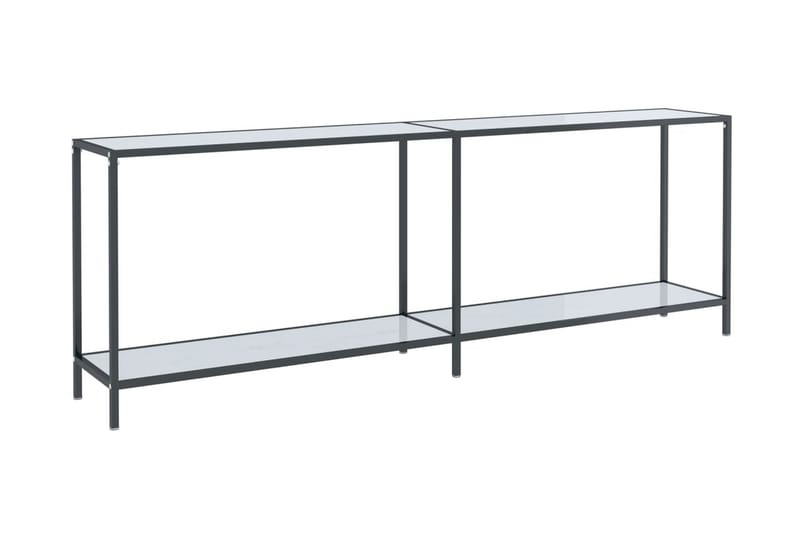 Konsolbord vit 220x35x75,5 cm härdat glas - Vit - Möbler - Bord & matgrupp - Avlastningsbord & sidobord - Konsolbord & hallbord