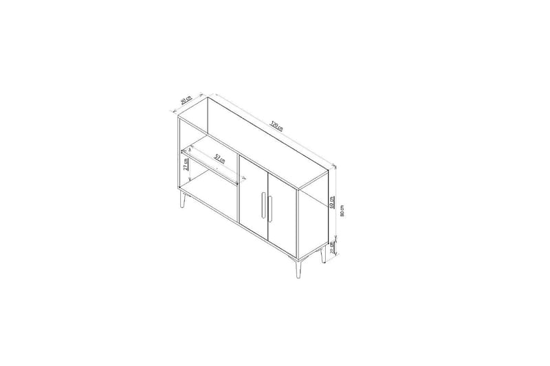 Konsollbord Ahart 120 cm - Vit - Möbler - Bord & matgrupp - Avlastningsbord & sidobord - Konsolbord & hallbord