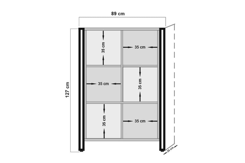 Konsollbord Arcasa 89 cm - Natur/Svart - Konsolbord & hallbord - Avlastningsbord & sidobord - Hallförvaring