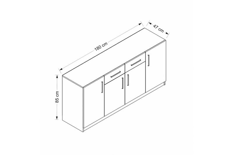 Konsollbord Cambrian 180 cm - Vit - Möbler - Bord & matgrupp - Avlastningsbord & sidobord - Konsolbord & hallbord