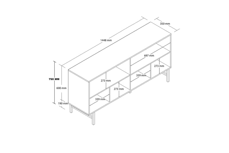 Konsollbord Dimants 144,8 cm - Ek - Möbler - Bord & matgrupp - Avlastningsbord & sidobord - Konsolbord & hallbord