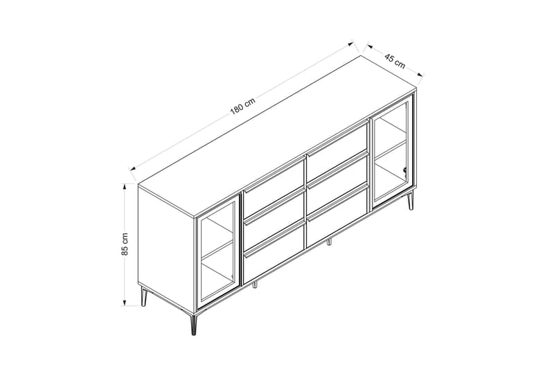 Konsollbord Elevate 180 cm - Svart - Möbler - Bord & matgrupp - Avlastningsbord & sidobord - Konsolbord & hallbord