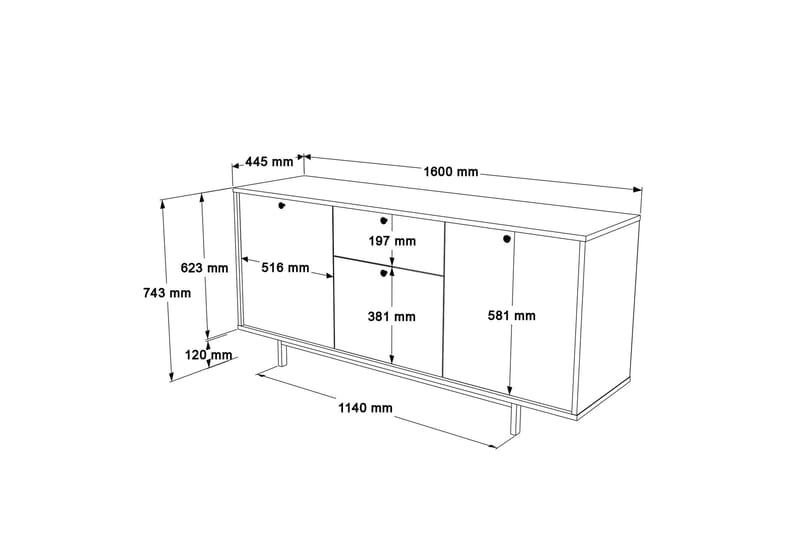 Konsollbord Famke 160 cm - Ek - Möbler - Bord & matgrupp - Avlastningsbord & sidobord - Konsolbord & hallbord