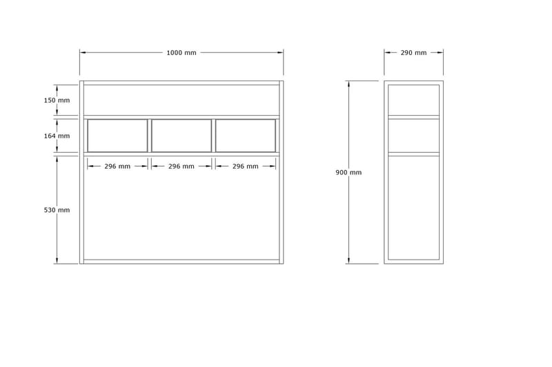 Konsollbord Ham 90 cm - Beige - Möbler - Bord & matgrupp - Avlastningsbord & sidobord - Konsolbord & hallbord