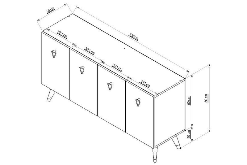 Konsollbord Hazelle 150 cm - Vit/Guld - Möbler - Bord & matgrupp - Avlastningsbord & sidobord - Konsolbord & hallbord