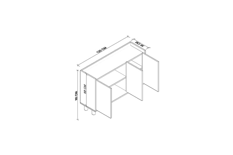 Konsollbord Holliday 120 cm - Vit - Möbler - Bord & matgrupp - Avlastningsbord & sidobord - Konsolbord & hallbord