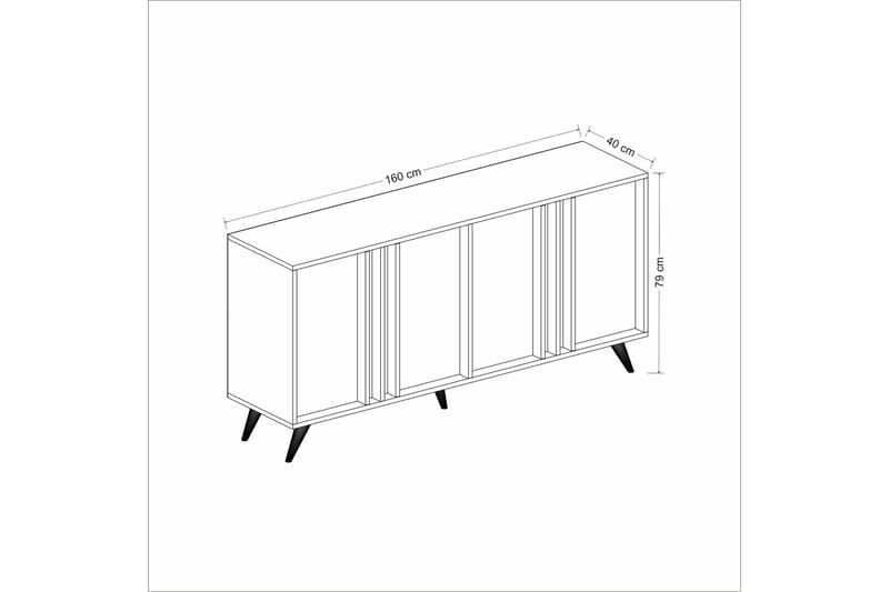 Konsollbord Honani 160 cm - Valnöt/Antracit - Möbler - Bord & matgrupp - Avlastningsbord & sidobord - Konsolbord & hallbord