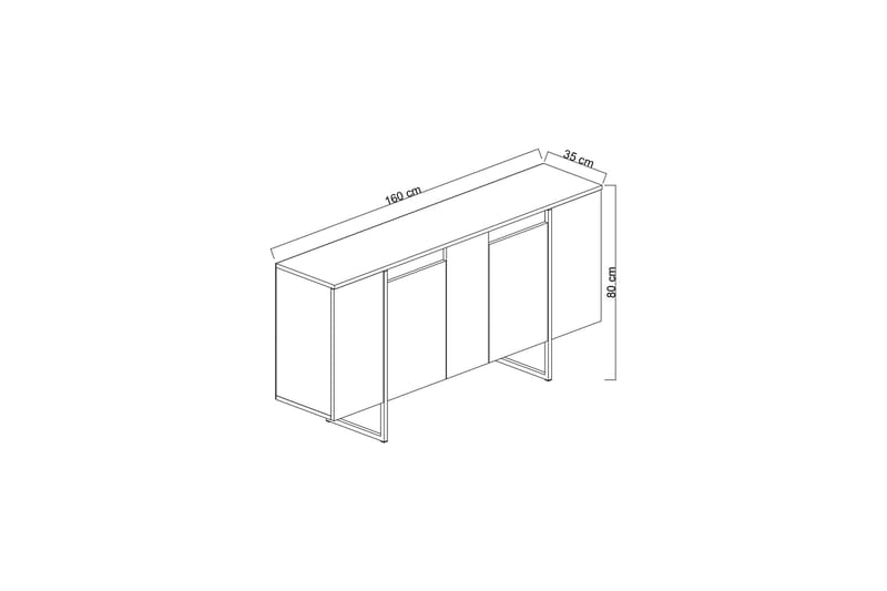 Konsollbord Luxe 160 cm - Antracit/Silver - Möbler - Bord & matgrupp - Avlastningsbord & sidobord - Konsolbord & hallbord