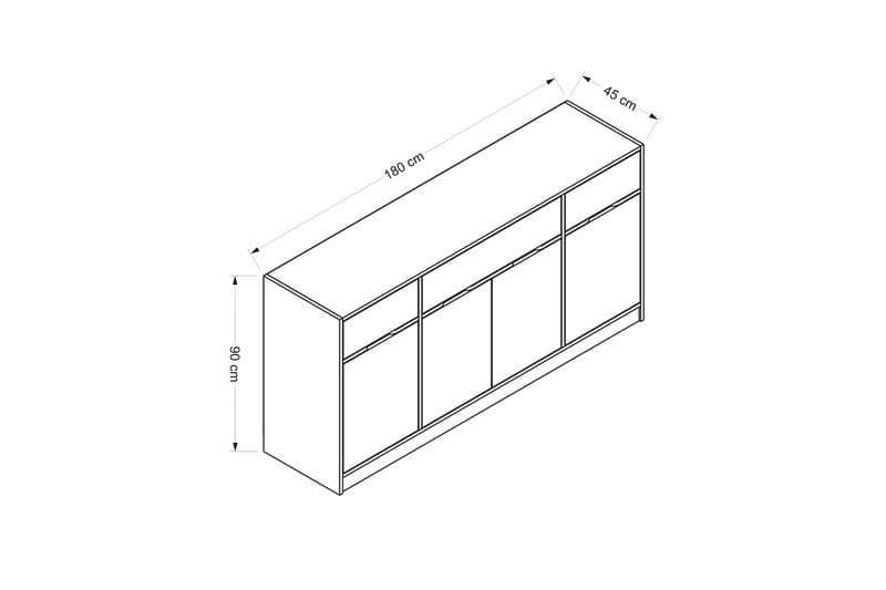 Konsollbord Munna 180 cm - Valnöt/Antracit - Möbler - Bord & matgrupp - Avlastningsbord & sidobord - Konsolbord & hallbord