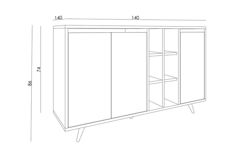 Konsollbord Seria 140 cm - Vit marmor - Möbler - Bord & matgrupp - Avlastningsbord & sidobord - Konsolbord & hallbord