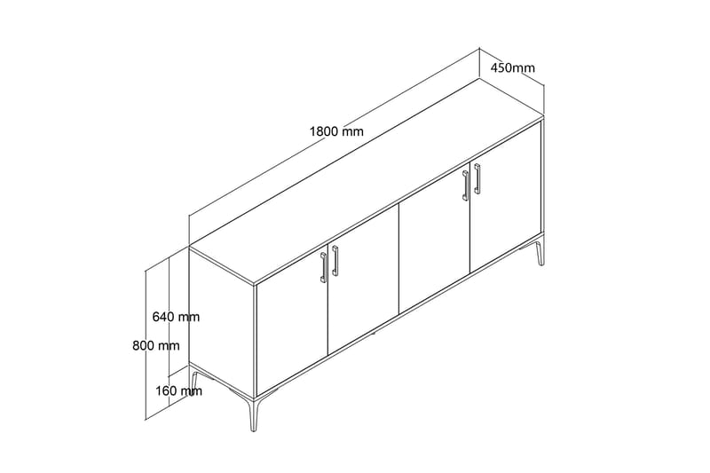 Konsollbord Shauma 180 cm - Antracit - Möbler - Bord & matgrupp - Avlastningsbord & sidobord - Konsolbord & hallbord