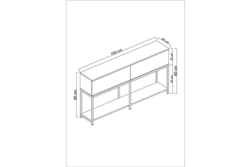 Konsollbord Tejmon 150 cm - Grå - Möbler - Bord & matgrupp - Avlastningsbord & sidobord - Konsolbord & hallbord