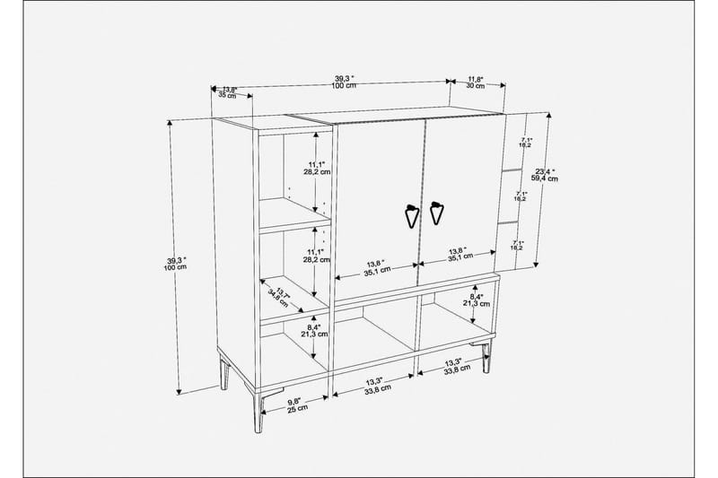 Konsollbord Urgby 100x100 cm - Svart - Möbler - Bord & matgrupp - Avlastningsbord & sidobord - Konsolbord & hallbord