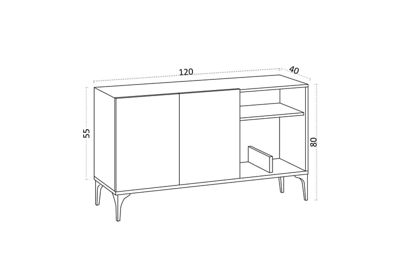 Konsollbord Urgby 120x80 cm - Blå - Möbler - Bord & matgrupp - Avlastningsbord & sidobord - Konsolbord & hallbord