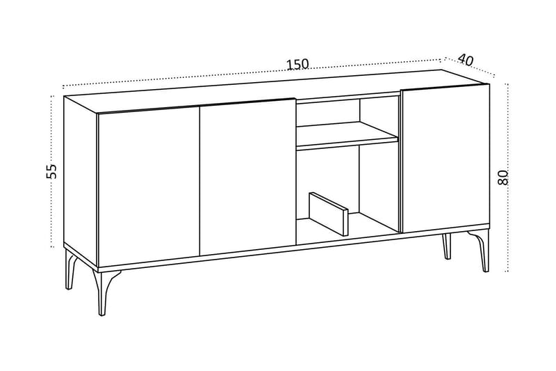 Konsollbord Urgby 150x80 cm - Blå - Möbler - Bord & matgrupp - Avlastningsbord & sidobord - Konsolbord & hallbord