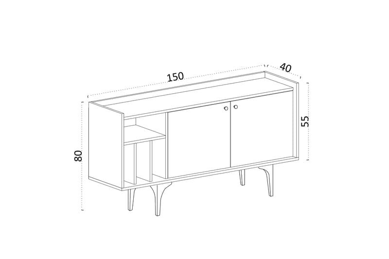 Konsollbord Urgby 150x80 cm - Vit - Möbler - Bord & matgrupp - Avlastningsbord & sidobord - Konsolbord & hallbord