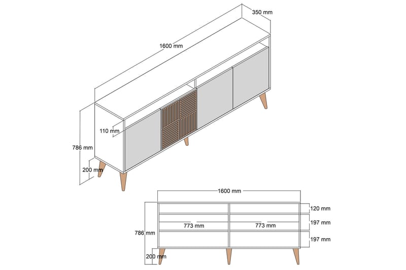 Konsollbord Urgby 160x78 cm - Brun - Möbler - Bord & matgrupp - Avlastningsbord & sidobord - Konsolbord & hallbord