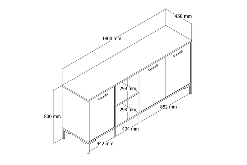 Konsollbord Urgby 180x80 cm - Brun - Möbler - Bord & matgrupp - Avlastningsbord & sidobord - Konsolbord & hallbord