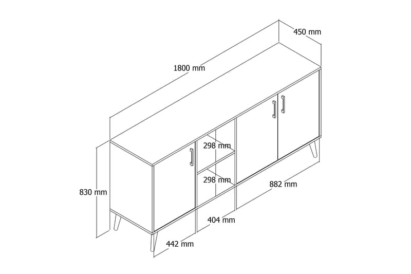 Konsollbord Urgby 180x80 cm - Brun - Möbler - Bord & matgrupp - Avlastningsbord & sidobord - Konsolbord & hallbord