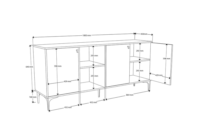 Konsollbord Vision 180 cm - Ek - Möbler - Bord & matgrupp - Avlastningsbord & sidobord - Konsolbord & hallbord